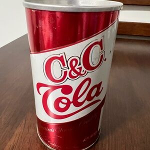 Vintage C & C Cola Steel 12 oz. Pull Tab Soda Can Empty